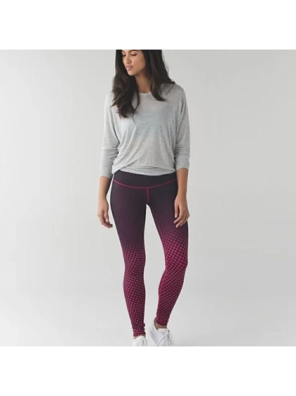 LULULEMON Wunder Under Pant III *SE Deep Dive Dip Berry Rumble Black Size 6